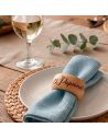 Rond de Serviette en Bois Gravé "Papounet" - Accessoire de Table Artisanal pour Papa