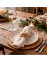 Rond de Serviette en Bois Gravé "Papounet" - Accessoire de Table Artisanal pour Papa