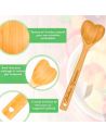 Cuillère en Bambou Cœur "Meilleure Cuisinière" - Ustensile de Cuisine Éco-responsable et Cadeau Personnalisé