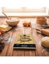 Balance de cuisine numérique en bambou naturel gravée "Reine de la Cuisine" – Précision 1g et Design Éco-responsable