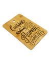 Planche à Découper en Bambou Gravée "Cuisine de Maman" - Plateau de Présentation Naturel 22x14cm