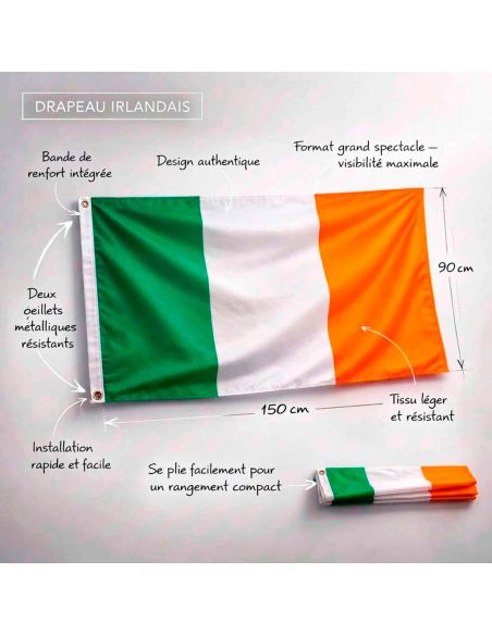 Drapeau National Haute Résistance 150x90cm avec Œillets – Qualité Premium pour Décoration Intérieure & Extérieure