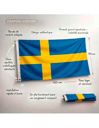 Drapeau National Haute Résistance 150x90cm avec Œillets – Qualité Premium pour Décoration Intérieure & Extérieure