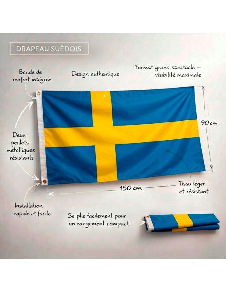 Drapeau National Haute Résistance 150x90cm avec Œillets – Qualité Premium pour Décoration Intérieure & Extérieure