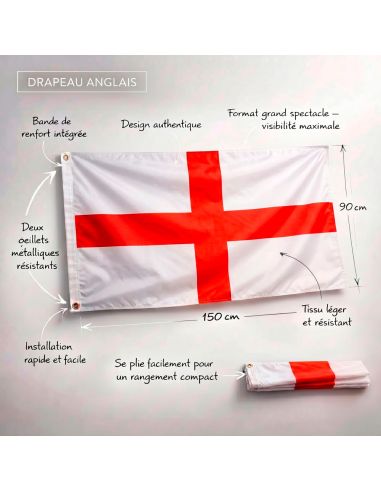 Drapeau National Haute Résistance 150x90cm avec Œillets – Qualité Premium pour Décoration Intérieure & Extérieure
