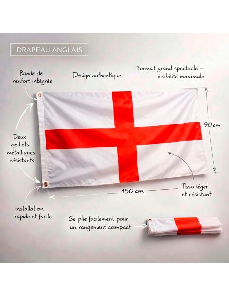 Drapeau National Haute Résistance 150x90cm avec Œillets – Qualité Premium pour Décoration Intérieure & Extérieure