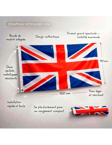 Drapeau National Haute Résistance 150x90cm avec Œillets – Qualité Premium pour Décoration Intérieure & Extérieure