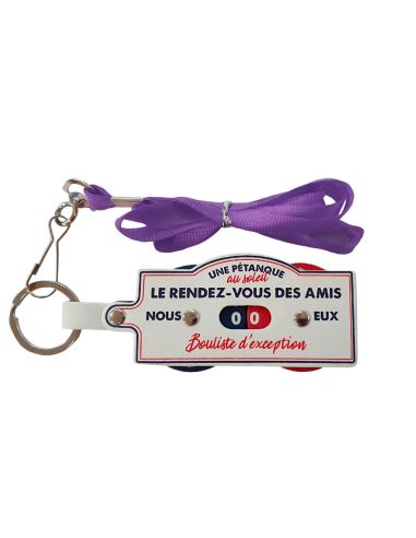 Porte Clés et Tour de Cou - Compteur de Points Pétanque