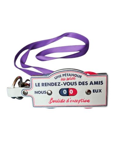 Porte Clés et Tour de Cou - Compteur de Points Pétanque