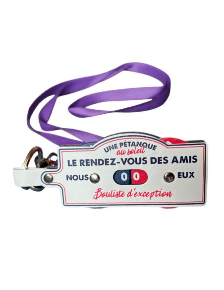 Porte Clés et Tour de Cou - Compteur de Points Pétanque