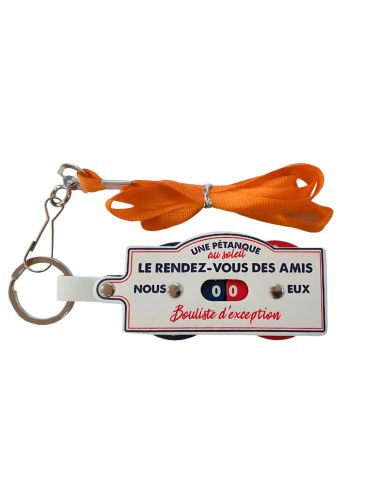 Porte Clés et Tour de Cou - Compteur de Points Pétanque