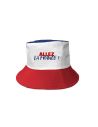 Chapeau Bob France Bleu Blanc Rouge – Chapeau de Supporter Tricolore en Polyester avec Inscription Allez La France