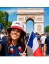 Chapeau Bob France Bleu Blanc Rouge – Chapeau de Supporter Tricolore en Polyester avec Inscription Allez La France