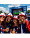 Chapeau Bob France Bleu Blanc Rouge – Chapeau de Supporter Tricolore en Polyester avec Inscription Allez La France