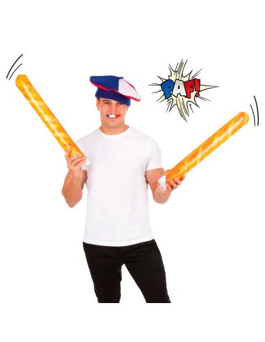 Clap Clap Gonflable Baguette de Pain – Paire de Tap Tap Supporter de 55cm Réutilisables pour Événements Sportifs et Festifs Fran