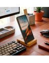 Cadeau Maître et Maîtresse Fin d'Année – Support Téléphone en Bambou Gravé "Merci pour cette belle année"
