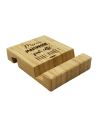 Cadeau Maître et Maîtresse Fin d'Année – Support Téléphone en Bambou Gravé "Merci pour cette belle année"