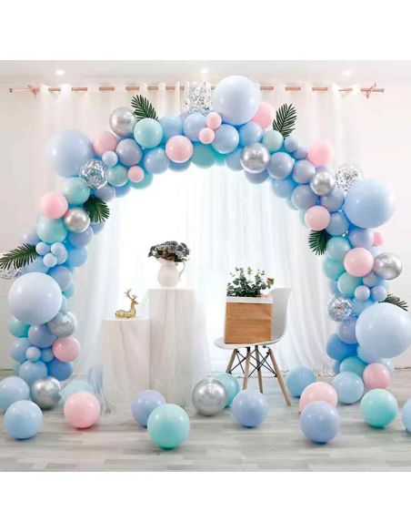 Grande Arche à Ballons Ronde en Métal Doré 210x240 cm - Support Décoration Mariage & Anniversaire
