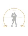 Grande Arche à Ballons Ronde en Métal Doré 210x240 cm - Support Décoration Mariage & Anniversaire