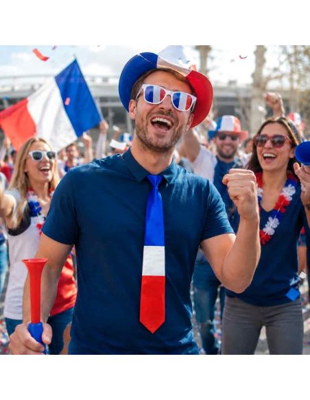 Cravate Bleu, Blanc, Rouge - Taille Unique