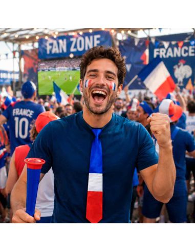 Cravate Bleu, Blanc, Rouge - Taille Unique