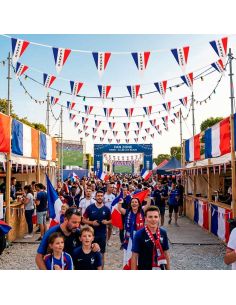 Guirlande Fanions France Bleu Blanc Rouge 5 Mètres - Décoration Supporter Polyester 2