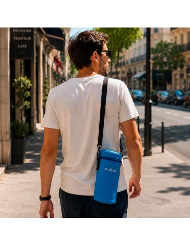 Porte-bouteille isotherme 1,5 Litres sacoche fraîcheur avec sangle réglable