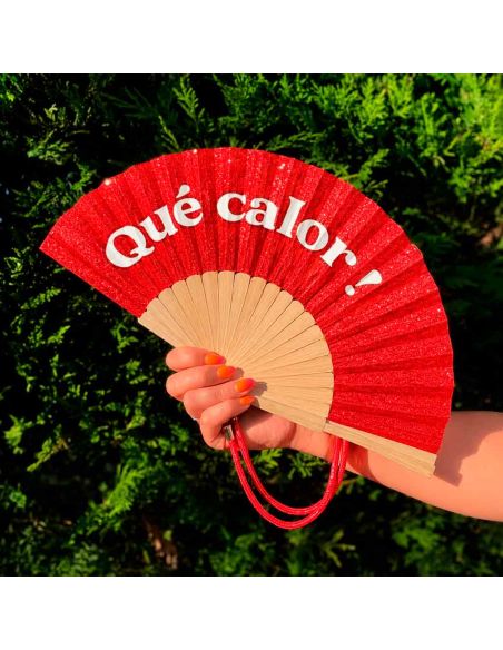 Éventail à Message Humour et Paillettes Avec Cordon Détachable