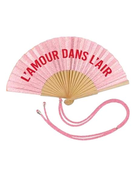 Éventail à Message Humour et Paillettes Avec Cordon Détachable