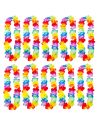 Pack de 10 Colliers hawaïens à Fleurs en Tissu Multicolore