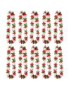 Lot de 10 Colliers Hawaïen Supporter Italie - Couronne de Fleurs Vert Blanc Rougr