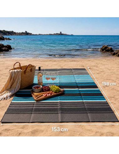 Natte de Plage Pliante 2 Places - 3 Modèles Disponibles - Dimension : 198 x 153 cm