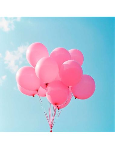 Sachet de 25 Ballons Rose - Dimensions : 30 x 30 cm