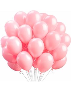 Sachet de 25 Ballons Rose - Dimensions : 30 x 30 cm