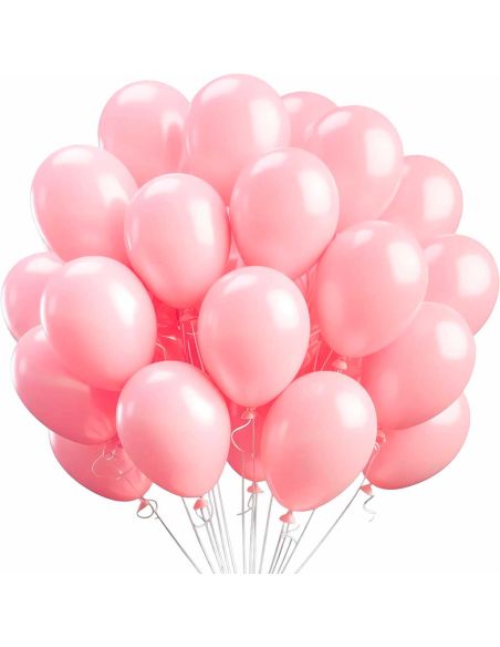 Sachet de 25 Ballons Rose - Dimensions : 30 x 30 cm