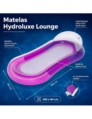 Matelas Hydroluxe Lounge - Dimensions : 160 x 84 cm - Différents Coloris