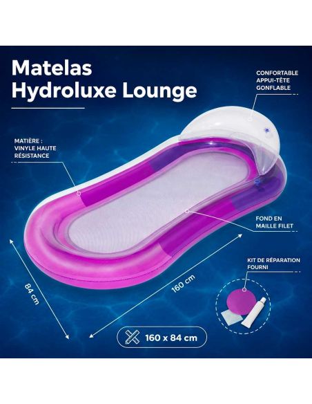 Matelas Hydroluxe Lounge - Dimensions : 160 x 84 cm - Différents Coloris