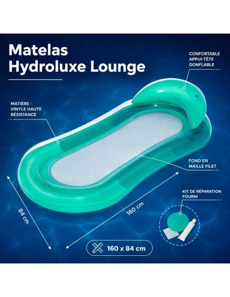 Matelas Hydroluxe Lounge - Dimensions : 160 x 84 cm - Différents Coloris