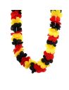 Collier Hawaïen Supporter Allemagne et Belgique - Couronne de Fleurs Noir Rouge Jaune