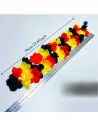 Collier Hawaïen Supporter Allemagne et Belgique - Couronne de Fleurs Noir Rouge Jaune
