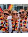 Collier Hawaïen Supporter Allemagne et Belgique - Couronne de Fleurs Noir Rouge Jaune