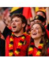 Collier Hawaïen Supporter Allemagne et Belgique - Couronne de Fleurs Noir Rouge Jaune