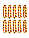 Pack de 10 Colliers Hawaïens Supporter Allemagne et Belgique – Collier de Fleurs Noir Rouge Jaune 90 cm