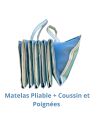Matelas pliable de plage avec coussin intégré et poignée