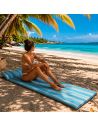 Matelas pliable de plage avec coussin intégré et poignée
