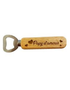 Décapsuleur personnalisé en bois 'Papy d'amour'