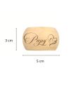 Rond de serviette en bois gravé Papy