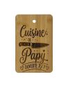Planche à découper en bambou gravée Cuisine de Papy