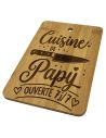 Planche à découper en bambou gravée Cuisine de Papy