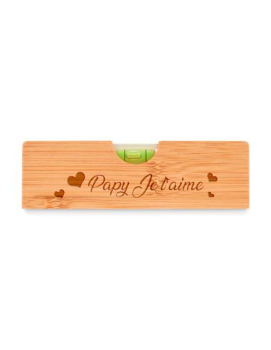 Décapsuleur niveau à bulle multifonction personnalisé 'Papy Je t'aime'